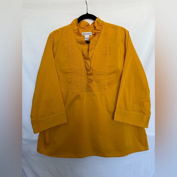 Jessica London Mustard Yellow Blouse - Picture 1 of 6